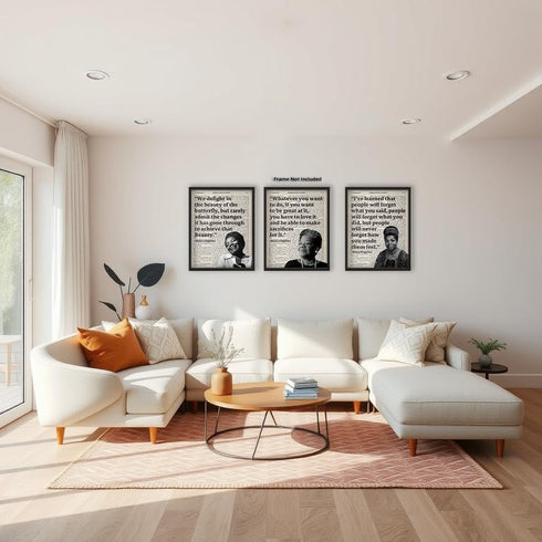 Posterizer 3 pcs-Maya Angelou-Black Woman Inspiring Quotes-Afro-American Art Collection-Quotes- Living Room Bedroom Decor- unframed wall art...